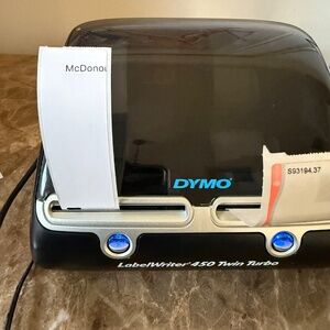 Dymo Label Writer 450 Twin Turbo Dual Thermal Printer Cables Labels Tested